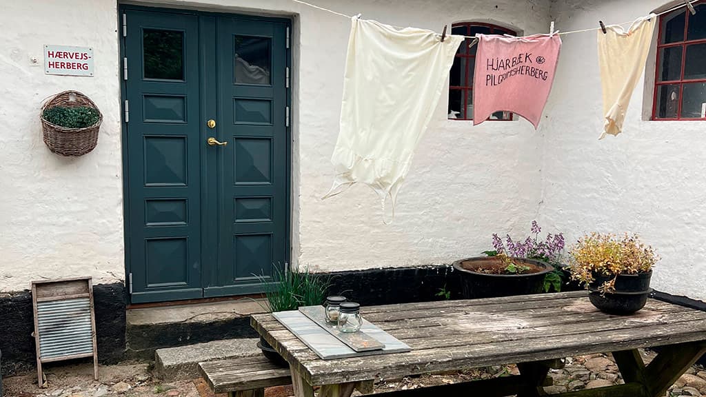 Entrance to Hjarbæk Pilgrimsherberg
