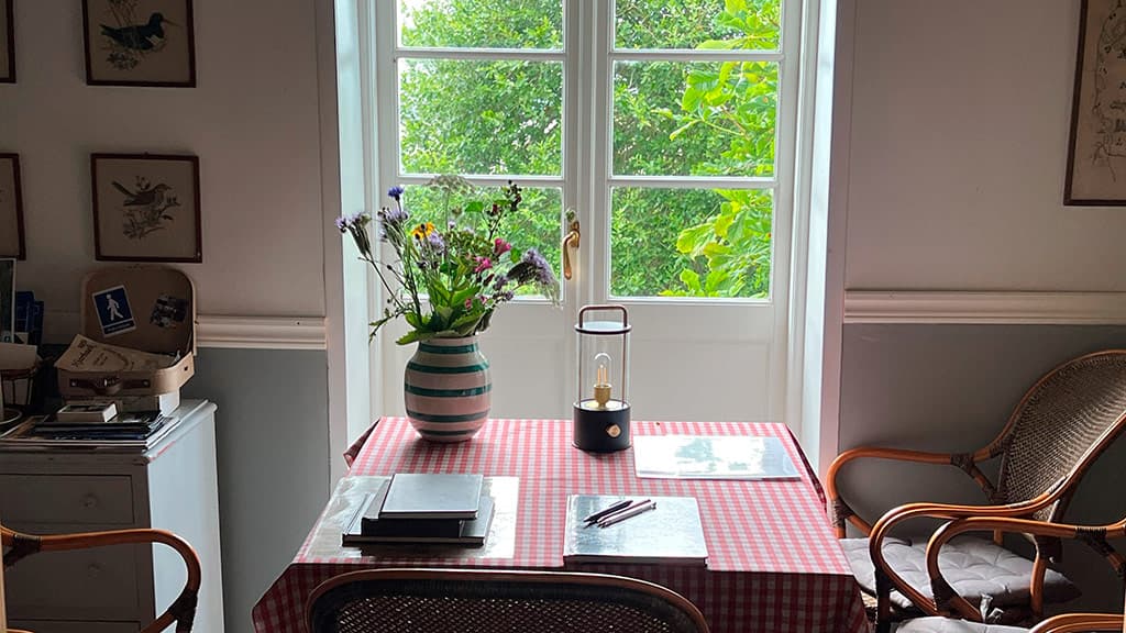 Dining area at Hjarbæk Pilgrimsherberg
